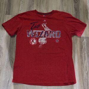 Red Ozzie Smith St Louis Cardinals Champions baseball T Shirt XL slim